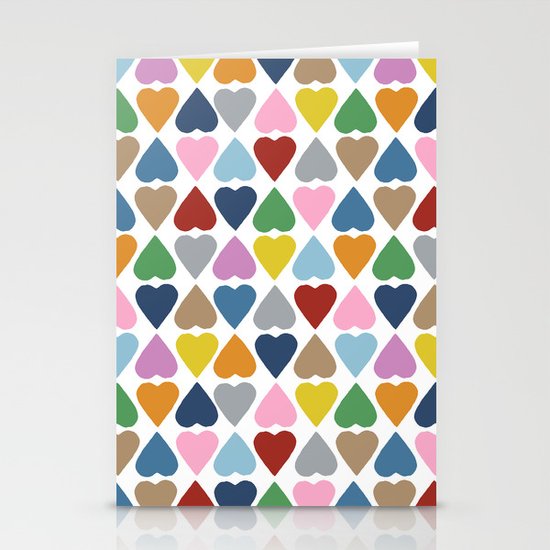 Diamond Hearts Repeat Stationery Cards