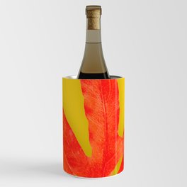 Millenial Yellow and Red Fern Wine Chiller