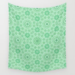Rings of Flowers - Color: Mint Julep Wall Tapestry