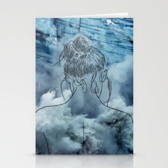 Lonely woman Stationery Cards