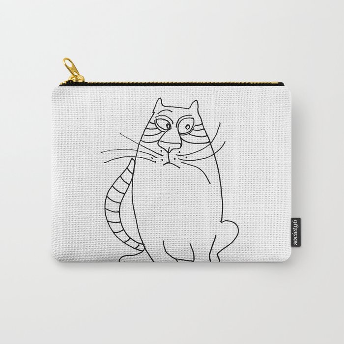 Pensive Cat Carry-All Pouch