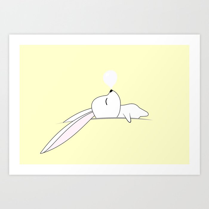 Sleeping bunny Art Print