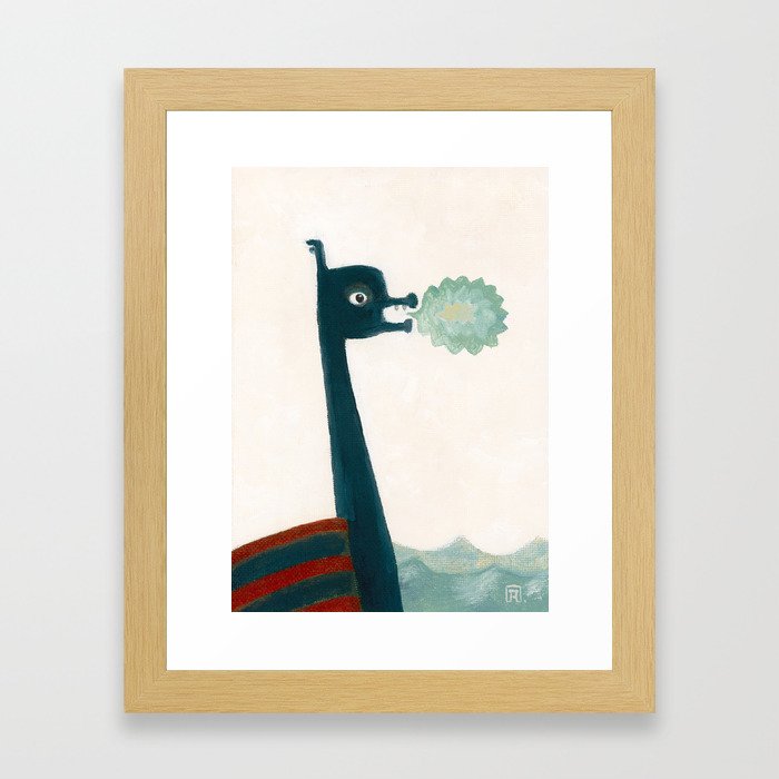 Dragon Boat's Breath Framed Art Print