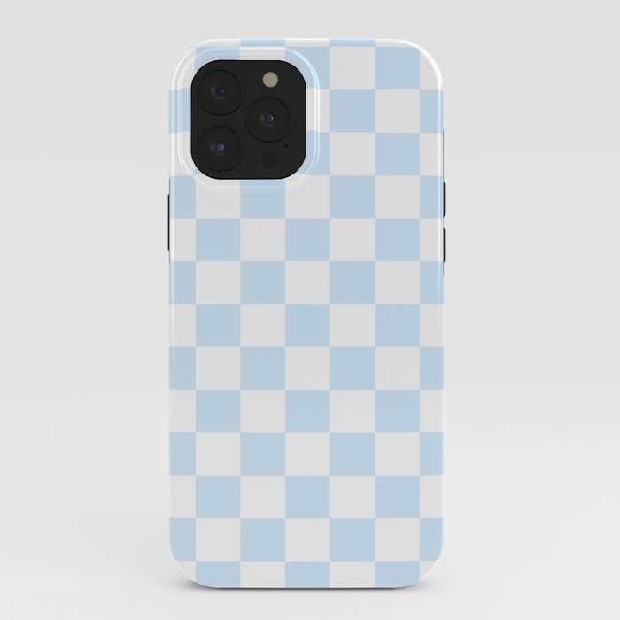 Baby Blue Checkered Phone Case iPhone Case by LUCKY 13 Society6