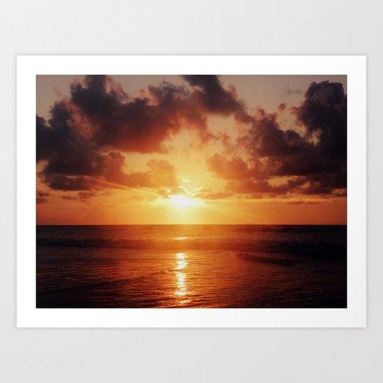 Sunrise over the Ocean Art Print