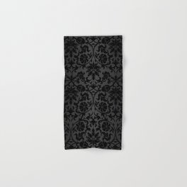 Black Damask Pattern Design Hand & Bath Towel
