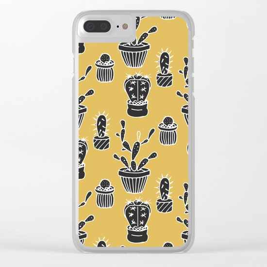 CACTUS PATTERN 3 Clear iPhone Case