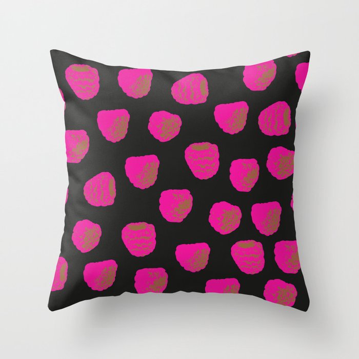 Raspberry pattern Throw Pillow by georgianaparaschiv | Society6