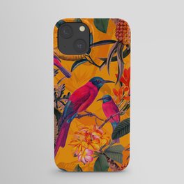 Vintage And Shabby Chic - Colorful Summer Botanical Jungle Garden iPhone Case