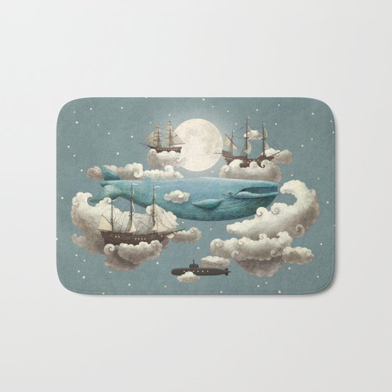 Ocean Meets Sky - colour option Bath Mat