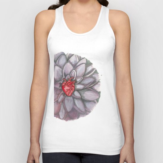 BLOOMING HEART Unisex Tank Top