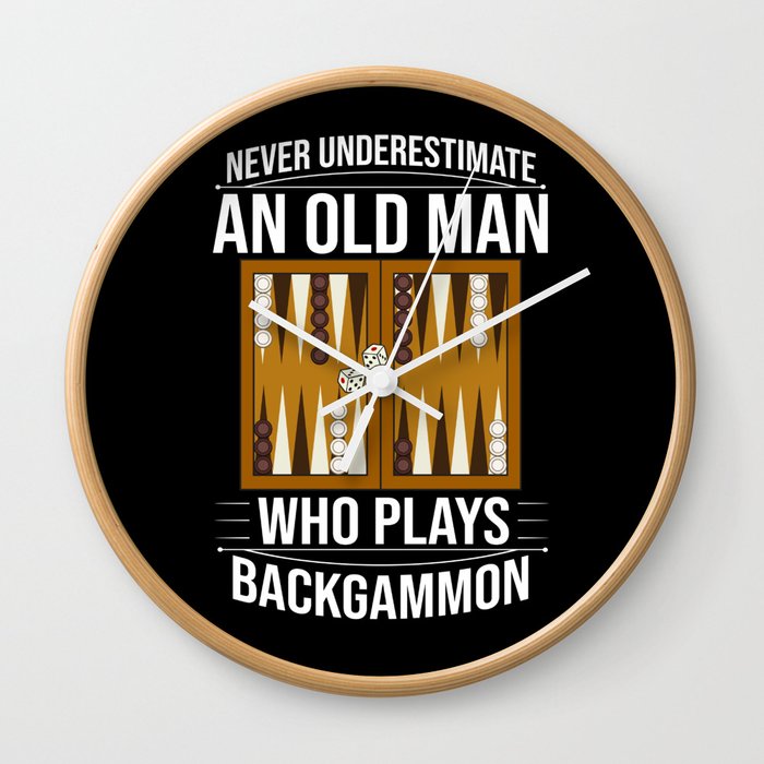 Backgammon Board Game Player Rules Wall Clock