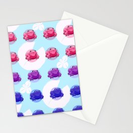 Bi Pride Frogs Stationery Cards