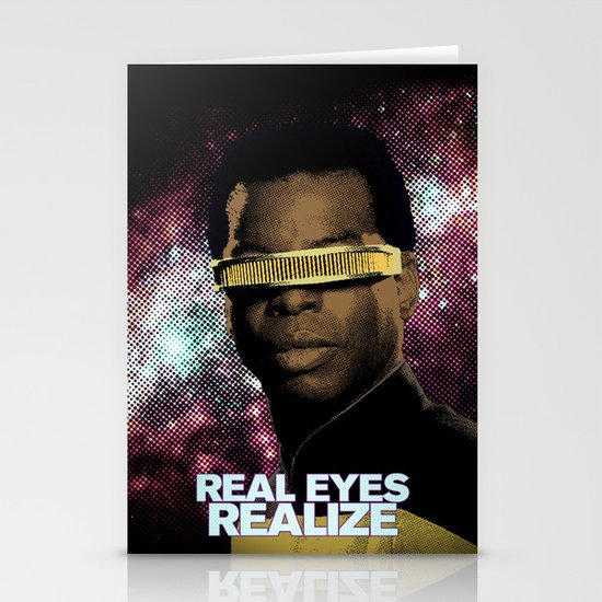Geordi: Real Eyes Realize Stationery Cards