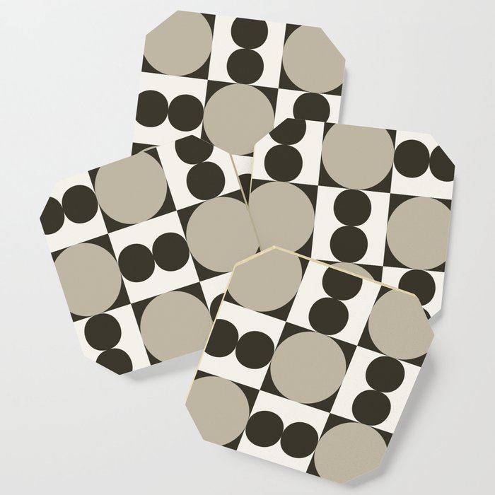 Mid century absctract geometric pattern No. 1 Coaster
