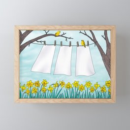 spring clean Framed Mini Art Print