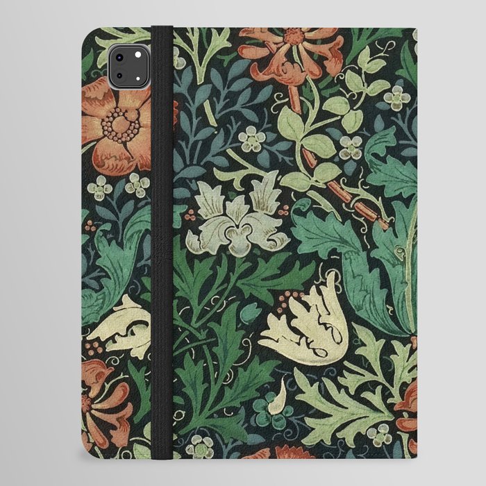 William Morris Compton Floral Art Nouveau Pattern iPad Folio Case