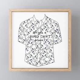 Bird Shirt Person Framed Mini Art Print