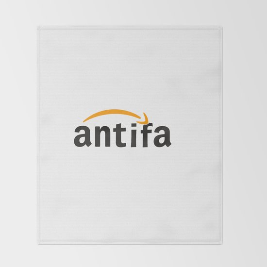 Amaz0n Flipped Antifa Logo Throw Blanket By Freepeopleproduction Society6