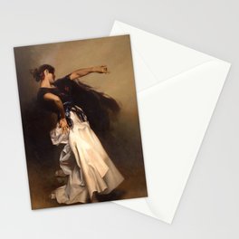 A Spanish Dancer by John Singer Sargent - Vintage Fine Art Oil Painting Stationery Card