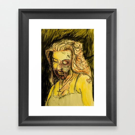 Zombie Framed Art Print