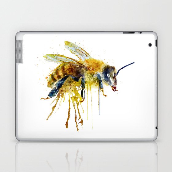 Watercolor Honey Bee Laptop & iPad Skin