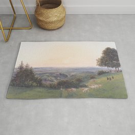 View From The Chapel Rosalie 1837 by Rudolf von Alt | Reproduction Rug