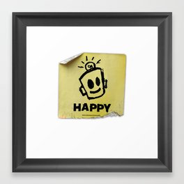 The Happy Sticker Framed Art Print