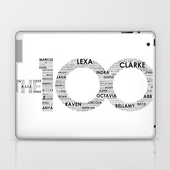 The 100 - Typography Art [black text] Laptop & iPad Skin