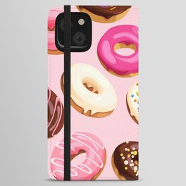 Doughnuts Confectionery Pink Chocolate iPhone Wallet Case
