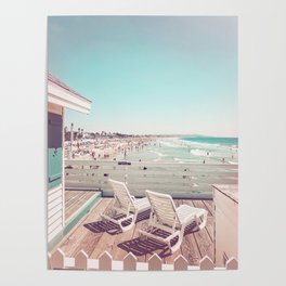 Crystal Pier Cottages at Pacific Beach, San Diego, California Poster