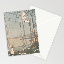 Rabbit in the forest Stationery Card