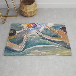 Edvard Munch - Meeting in Space Area & Throw Rug