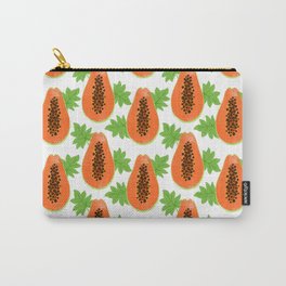 Papaya fruit Carry-All Pouch | Papayas, Tropical, Papaya, Painting, Digitalpainting, Digital, Papayafruit, Fruit, Illustration 