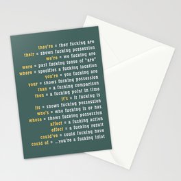 Rules of ... Grammar Stationery Cards