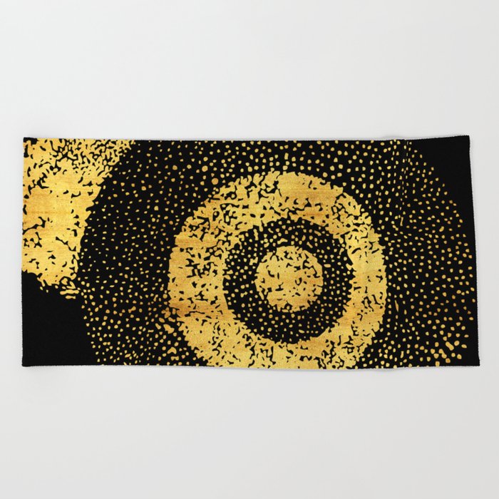 Gold Target Beach Towel By Zeljkica