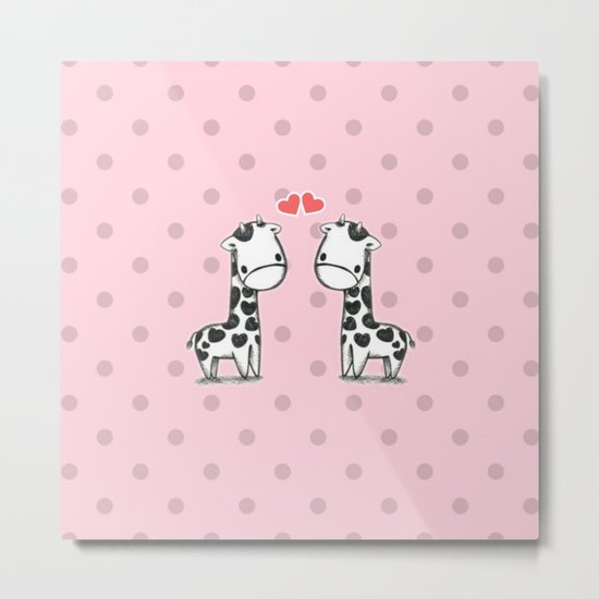 Love Giraffes (Valentine's Day Gifts / Valentine Day Gift) Metal Print