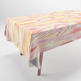 Beautiful Happy Pink And Yellow Abstract Tablecloth