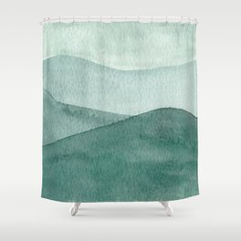 Green Mountain Range Shower Curtain
