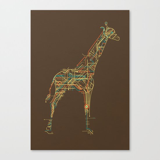 Electric Giraffe Canvas Print