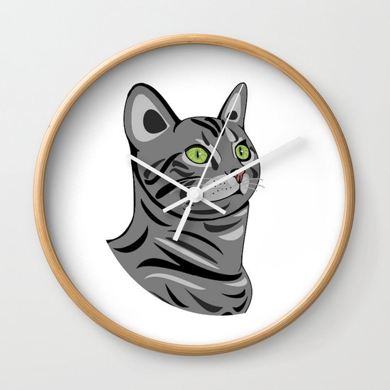 cat Wall Clock