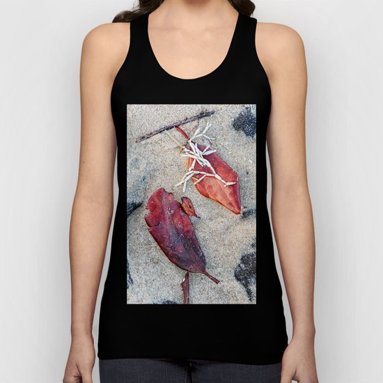 Coralline algae and dead leaf on sand Unisex Tank Top