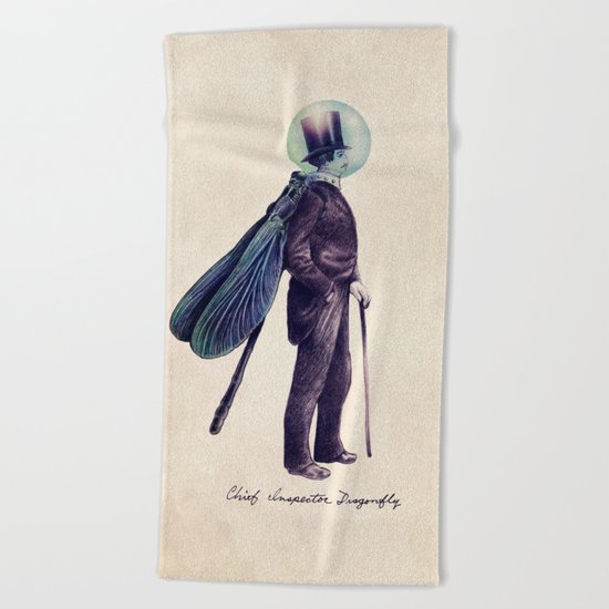 Inspector Dragonfly Beach Towel