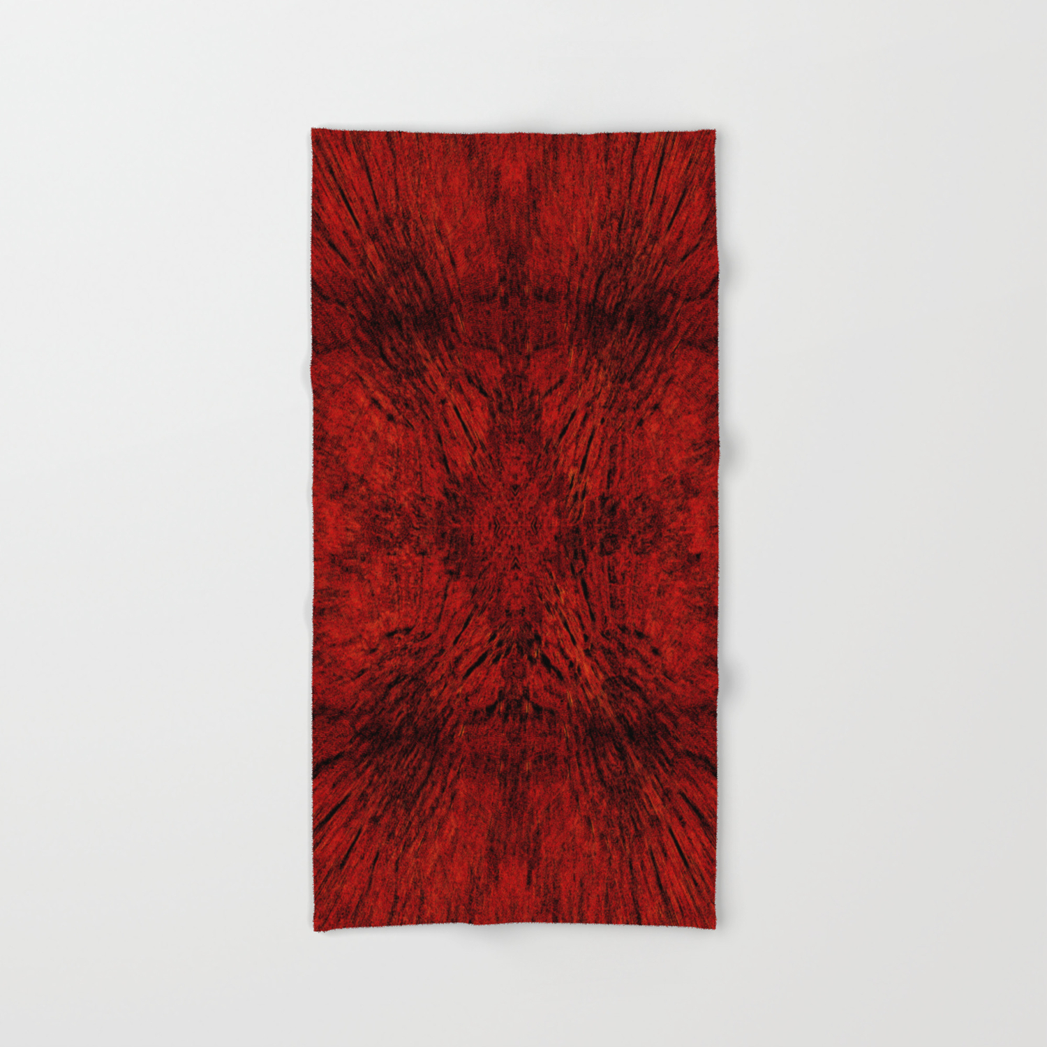 deep red bath towels