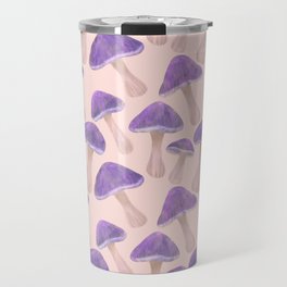Purple Mushrooms Pattern  Travel Mug