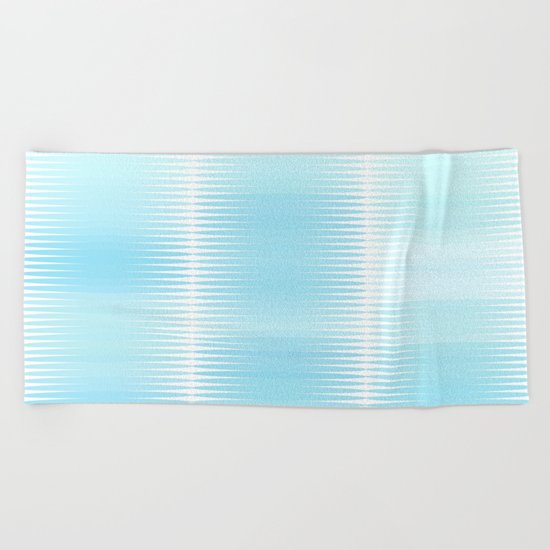 Ocean Blue Geometric Abstract Beach Towel