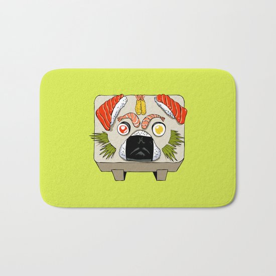 Pug Sushi Bath Mat