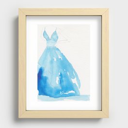 A dress in the shade of blue Recessed Framed Print