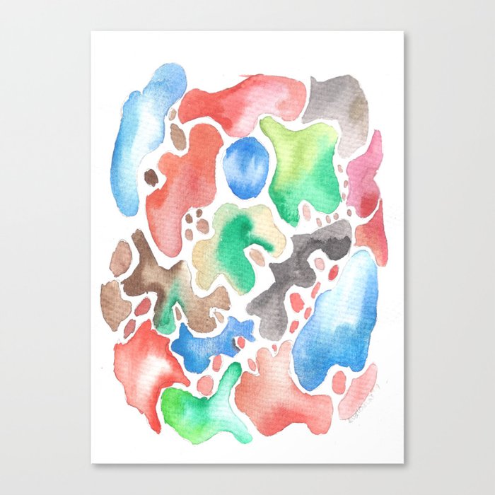 170623 Colour Shapes Watercolor 2 Abstract Shapes Drawing Abstract Shapes Art Watercolor Painti Canvas Print By Valourine