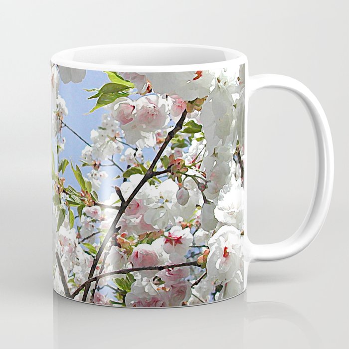 White Blossoms Coffee Mug
